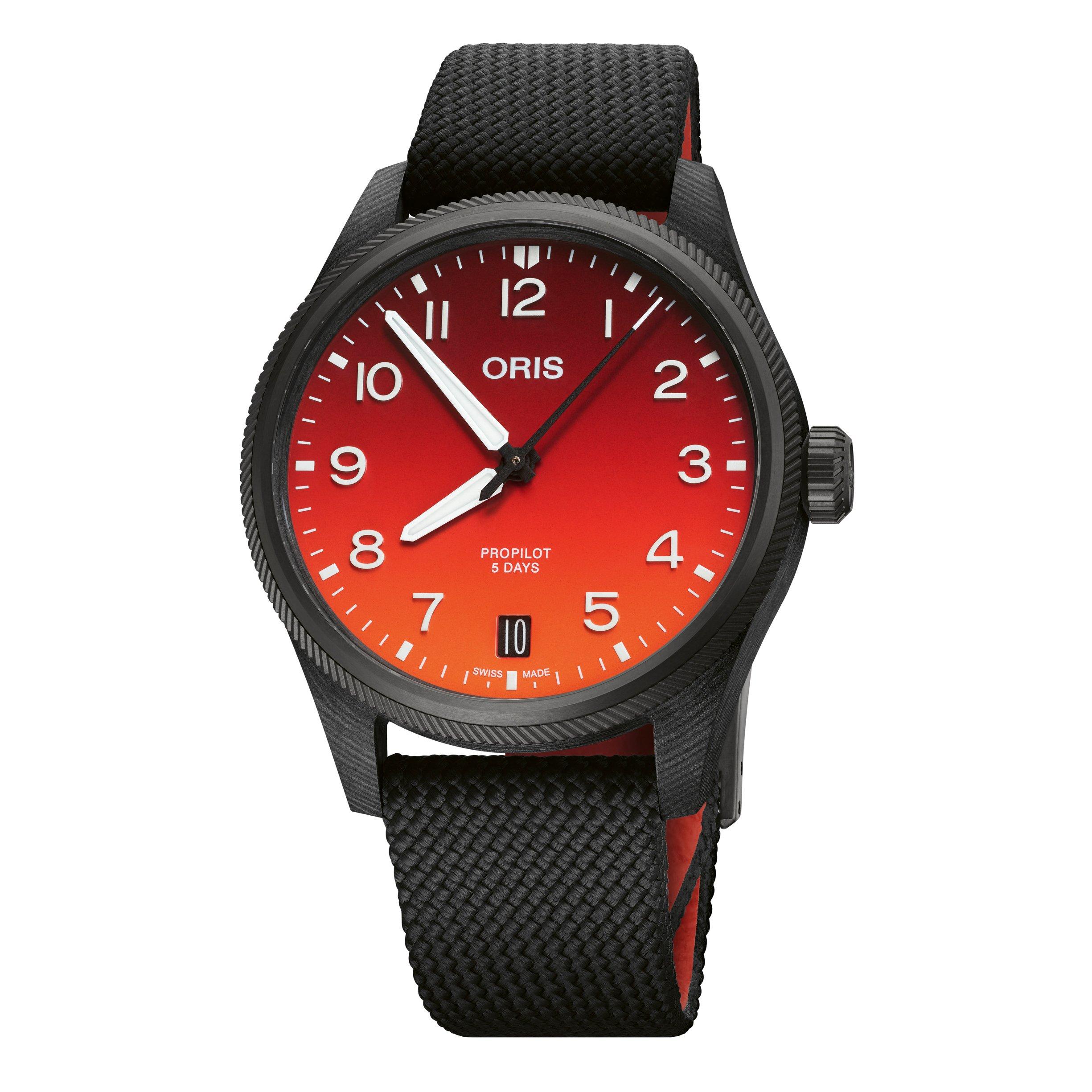 Oris Limited Edition Coulson 41mm Automatic Watch 01 400 7784 8786 SET 41 mm Orange Dial Beaverbrooks